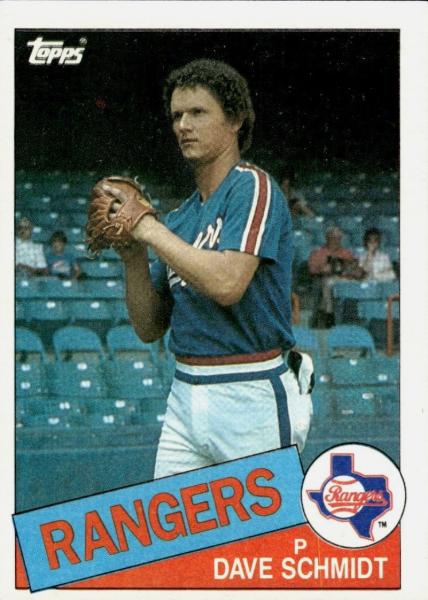 1985 Topps Mini Dave Schmidt #313 card