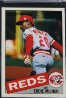 1985 Topps Mini Eddie Milner #198 card