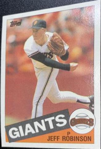 1985 Topps Mini Jeff Robinson #592 card