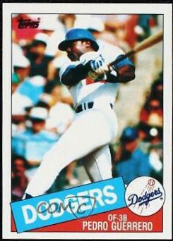 1985 Topps Mini Pedro Guerrero #575 card