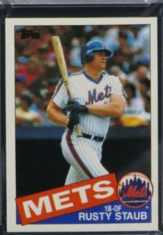 1985 Topps Mini Rusty Staub #190 card