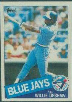 1985 Topps Mini Willie Upshaw #75 card
