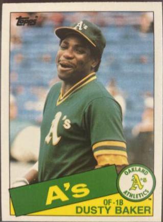 1985 Topps Traded Dusty Baker #4T card