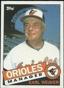 1985 Topps Traded Tiffany Earl Weaver #129T card