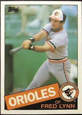 1985 Topps Traded Tiffany Fred Lynn #77T card