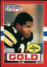1985 Topps USFL Bill Johnson #33 card