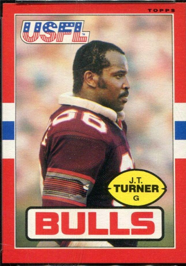 1985 Topps USFL J.T. Turner #57 card