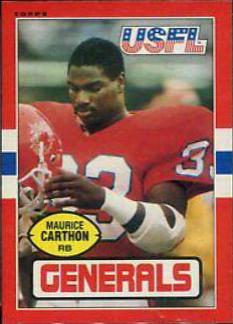 1985 Topps USFL Maurice Carthon #78 card