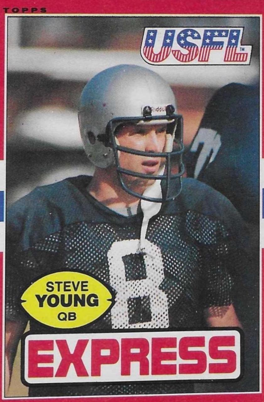 1985 Topps USFL Steve Young #65 card