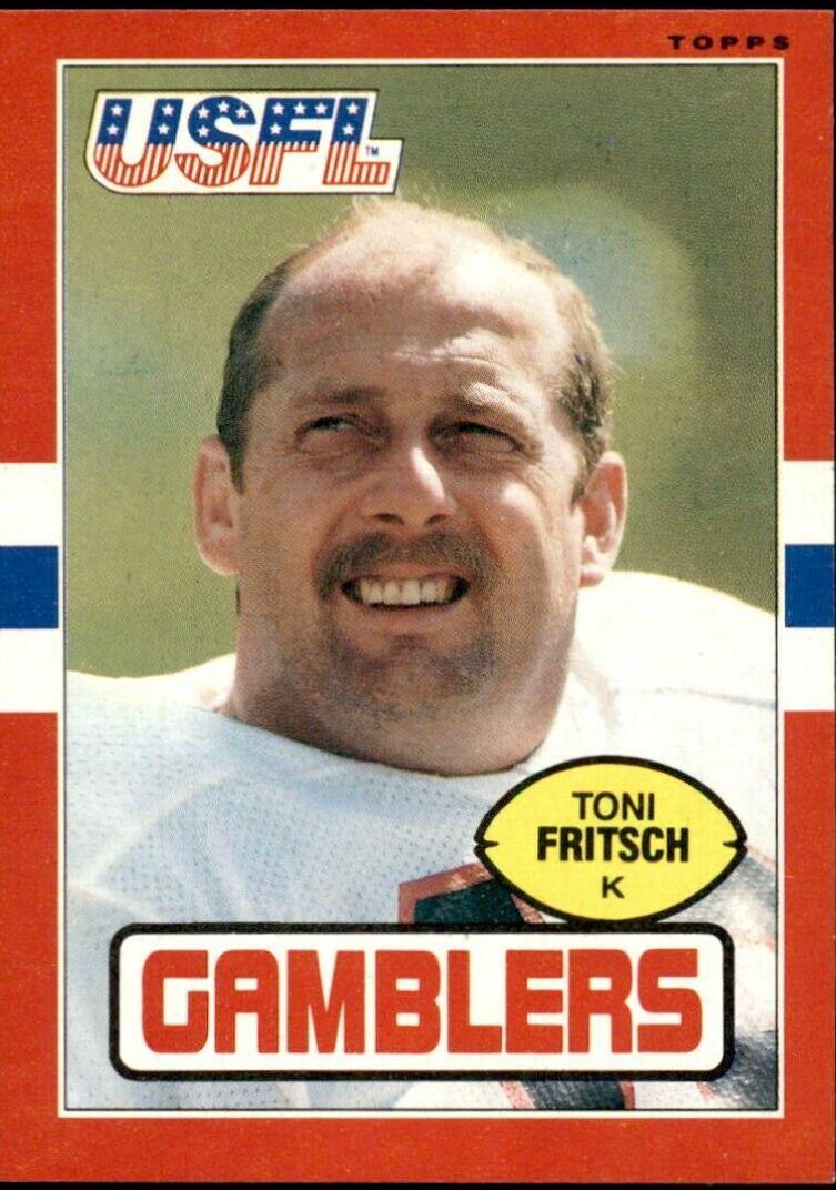 1985 Topps USFL Toni Fritsch #42 card