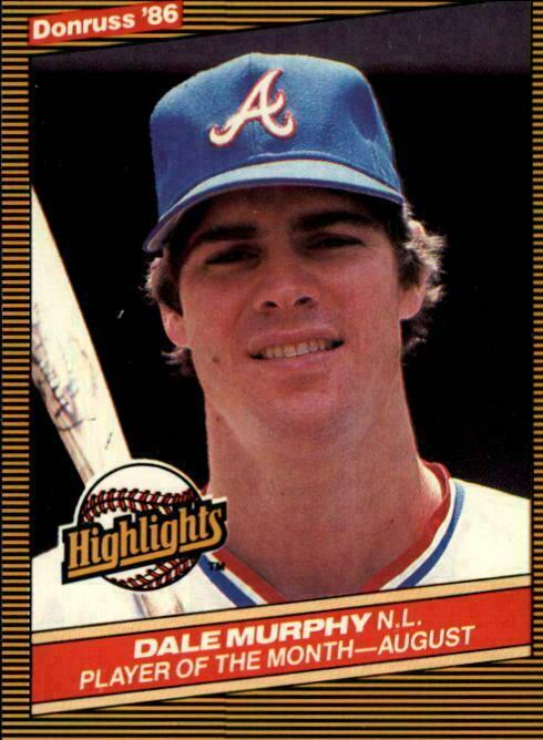 1986 Donruss Highlights Dale Murphy #41 card