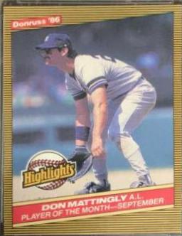 1986 Donruss Highlights Don Mattingly #48 card