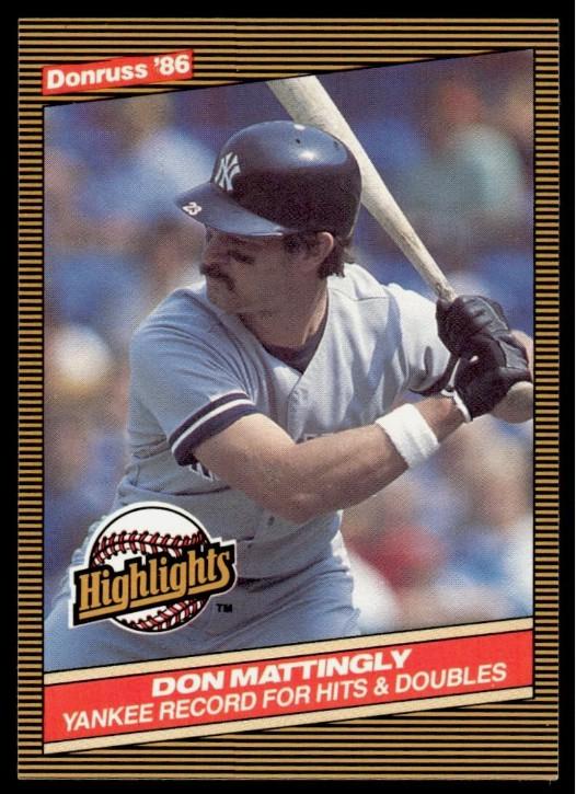 1986 Donruss Highlights Don Mattingly #53 card