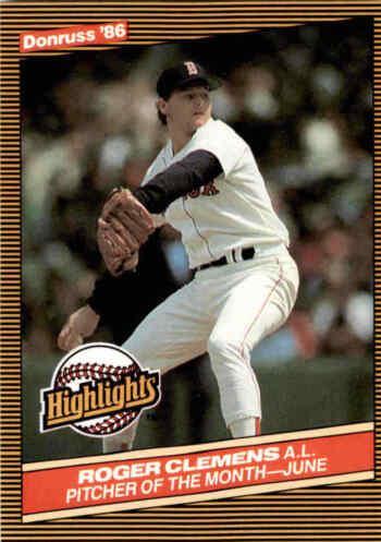 1986 Donruss Highlights Roger Clemens #18 card