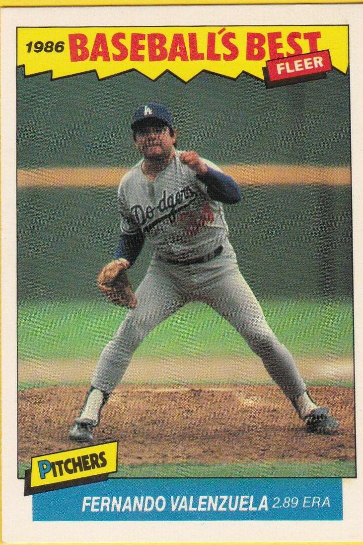 1986 Fleer Baseball's Best Fernando Valenzuela #41 card