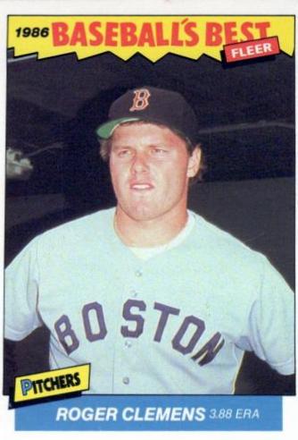 1986 Fleer Baseball's Best Roger Clemens #7 card
