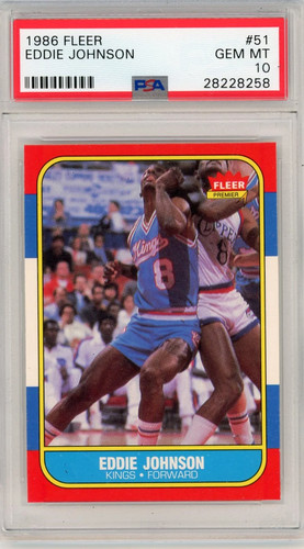 1986 Fleer Eddie Johnson #51 card