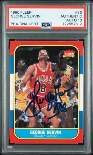 1986 Fleer George Gervin #36 card