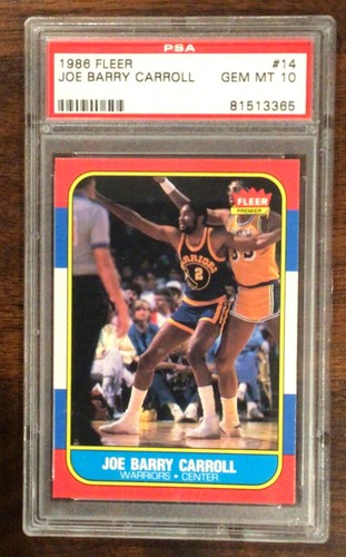 1986 Fleer Joe Barry Carroll #14 card