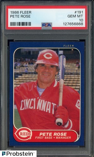 1986 Fleer Pete Rose #191 card