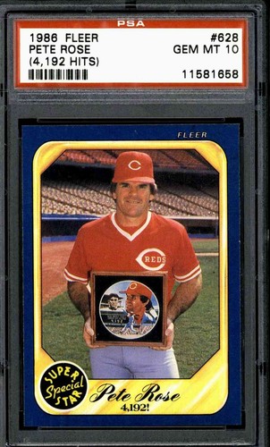 1986 Fleer Pete Rose #628 card
