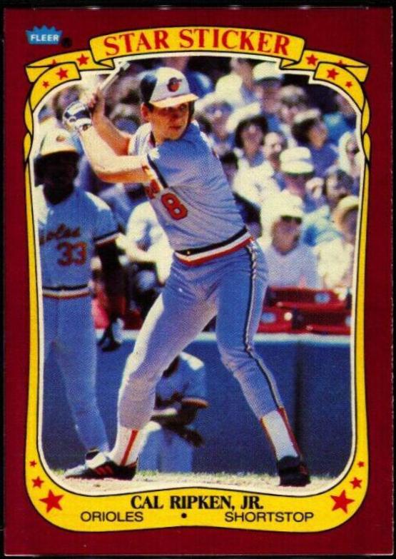1986 Fleer Star Stickers Cal Ripken Jr. #99 card