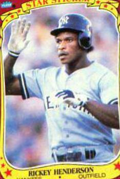 1986 Fleer Star Stickers Rickey Henderson #53 card