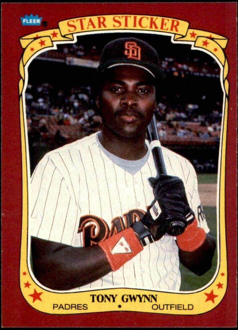 1986 Fleer Star Stickers Tony Gwynn #50 card