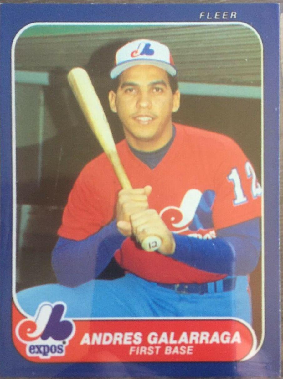 1986 Fleer Update Andres Galarraga #U-44 card