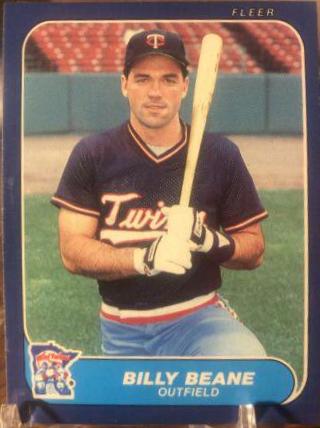 1986 Fleer Update Billy Beane #U-11 card