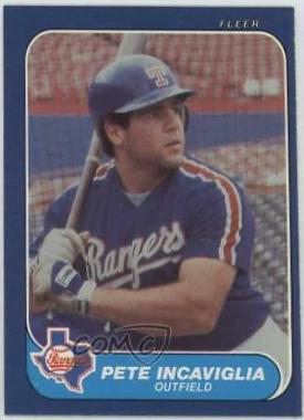 1986 Fleer Update Pete Incaviglia #U-53 card
