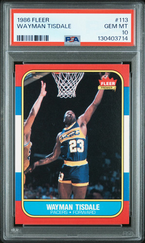 1986 Fleer Wayman Tisdale #113 card