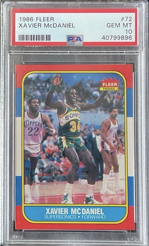 1986 Fleer Xavier McDaniel #72 card
