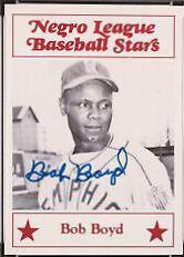 1986 Fritsch Negro League Baseball Stars Bob Boyd #49 card