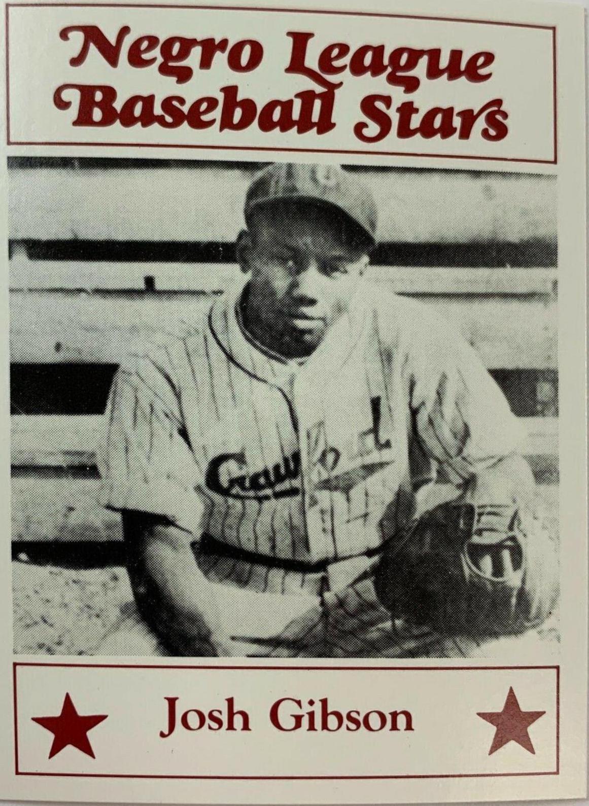 1986 Fritsch Negro League Baseball Stars Josh Gibson #30 card