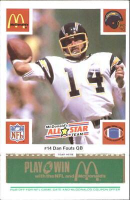 1986 McDonald's All Stars Dan Fouts [Green] #14 card