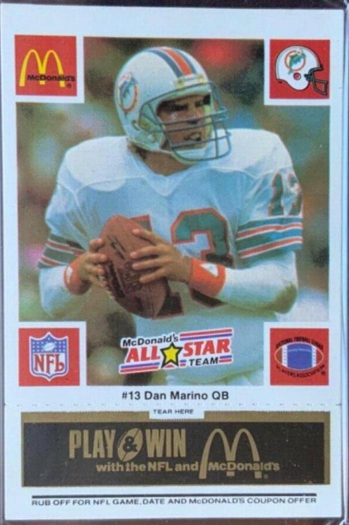 1986 McDonald's All Stars Dan Marino [Black] #13 card