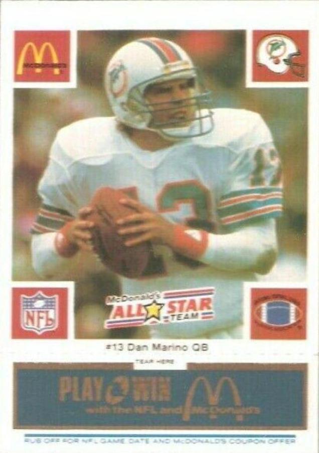 1986 McDonald's All Stars Dan Marino [Blue] #13 card