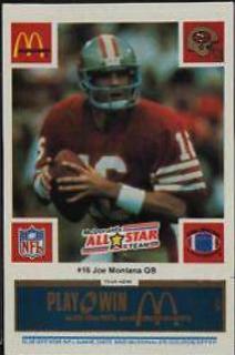 1986 McDonald's All Stars Joe Montana [Blue] #16 card