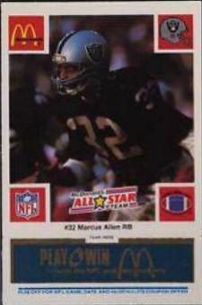 1986 McDonald's All Stars Marcus Allen [Blue] #32 card