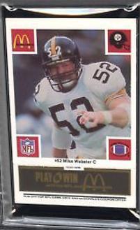 1986 McDonald's All Stars Mike Webster [Black] #52 card