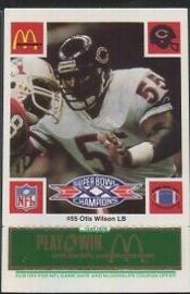 1986 McDonald's Bears Otis Wilson [Green] #55 card