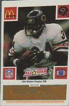 1986 McDonald's Bears Walter Payton [Gold] #34 card