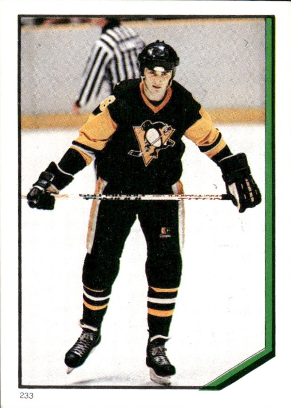 1986 O-Pee-Chee Sticker Mario Lemieux #233 card