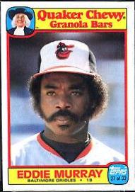 1986 Quaker Oats Eddie Murray #27 card