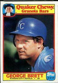 1986 Quaker Oats George Brett #23 card