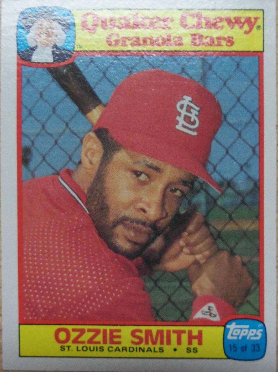 1986 Quaker Oats Ozzie Smith #15 card