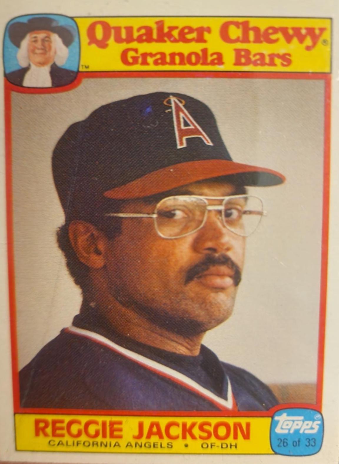 1986 Quaker Oats Reggie Jackson #26 card