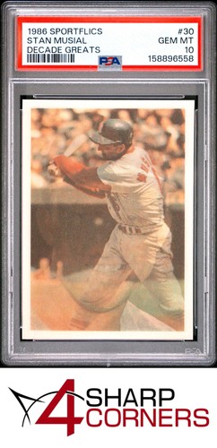 1986 Sportflics Decade Greats Stan Musial #30 card