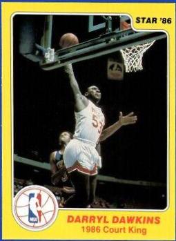 1986 Star Court Kings Darryl Dawkins #10 card